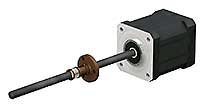 Lead Screw Linear Actuator - LSR1201T-0300-RCF-171-NNN-N 12mm, Length:300mm, Lead:1mm Nut Type:Lead Screw Round AntiBacklash Nut, Motor:Nema 17 Motor (43mm) Single Stack Coating: PTFE