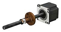 Lead Screw Linear Actuator - LSR1605T-0500-RCF-231-NNN-N 16mm, Length:500mm, Lead:5mm Nut Type:Lead Screw Round AntiBacklash Nut, Motor:Nema 23 Motor (56mm) Single Stack Coating: PTFE