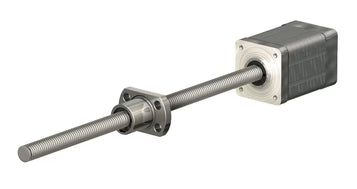 Miniature Ball Screw Linear Actuator - BSR0601AXRU-0150-RSN-171-NNN-N 6mm diameter, Length:150mm, Lead:1mm Accuracy:Grade 10, Screw:Rolled, Nut Type:Flanged Nut on Right, Backlash:Standard Backlash Of 0.05mm, Left End:Nema 17 Motor (43mm) Single Stack