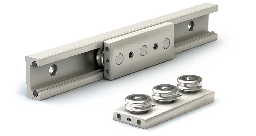 RRS14F-3RSS 14" Redi-Rail Inch Linear Guide Rail Carriage  Preload: Fixed Rollers: 3