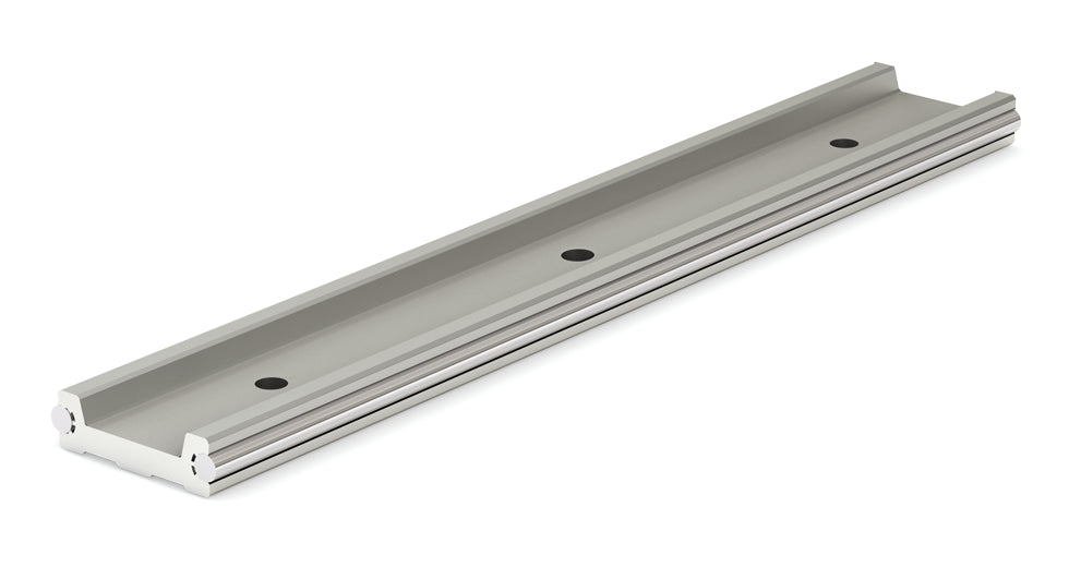 RRL34R-019.685-R0 Low Profile Redi-Rail 019.685" Clear anodize aluminum rail with stainless shafting