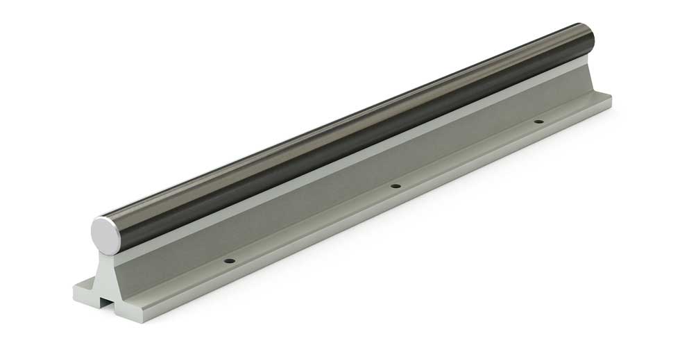 SRA48CC-024.000-SL Linear Ceramic Coated Shafting Aluminum Support Rail Assembly (3 inches, 24 inches)