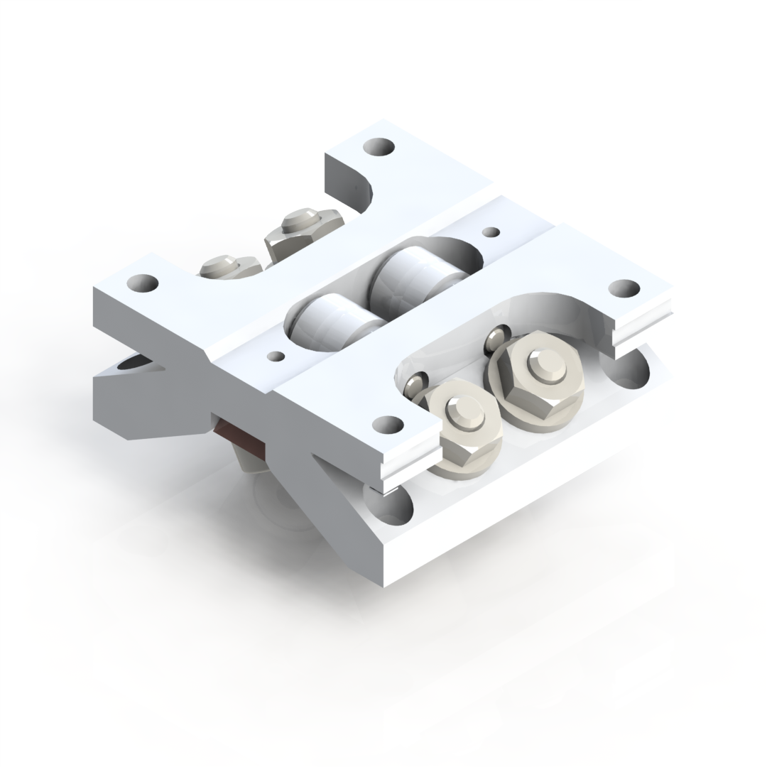 DPB-08-OPN-S, Double Roller Pillow Block for 0.500 in Shaft Diameter