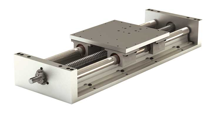 Linear Actuator - Simplicity 2RPS Series 2RPS-0800-024-000-AAXR Shaft Diameter: 1/2" Shaft Material: Alloy Steel Rail Length: 024.000" Lead:  0.20 Right Hand