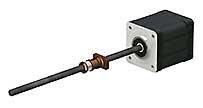 Lead Screw Linear Actuator - LSR0605T-0250-VCF-111-NNN-N 6mm, Length:250mm, Lead:5mm  Nut Type:Lead Screw Rectangle AntiBacklash Nut, Motor:Nema 11 Motor (23mm) Coating: PTFE