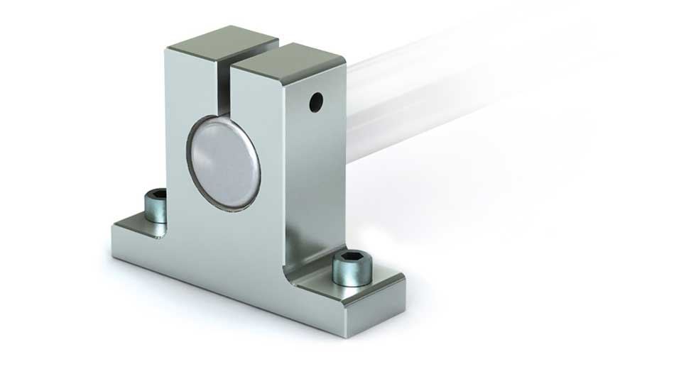 Shaft Support Block - NSB16 Aluminum End Support Block 1"